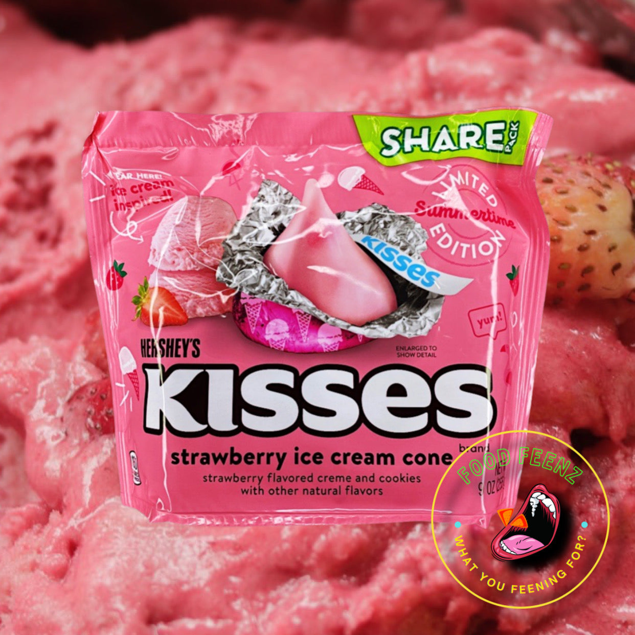 Hershey's Kisses Strawberry Ice Cream Cone (Limited Summertime Edition)