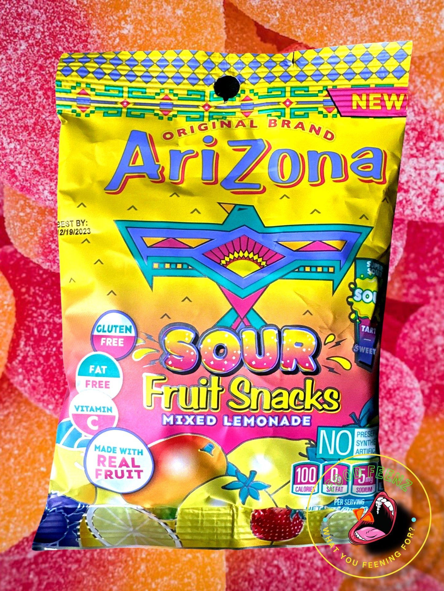NEW Arizona Sour Fruit Snack Mixed Lemonade Flavor