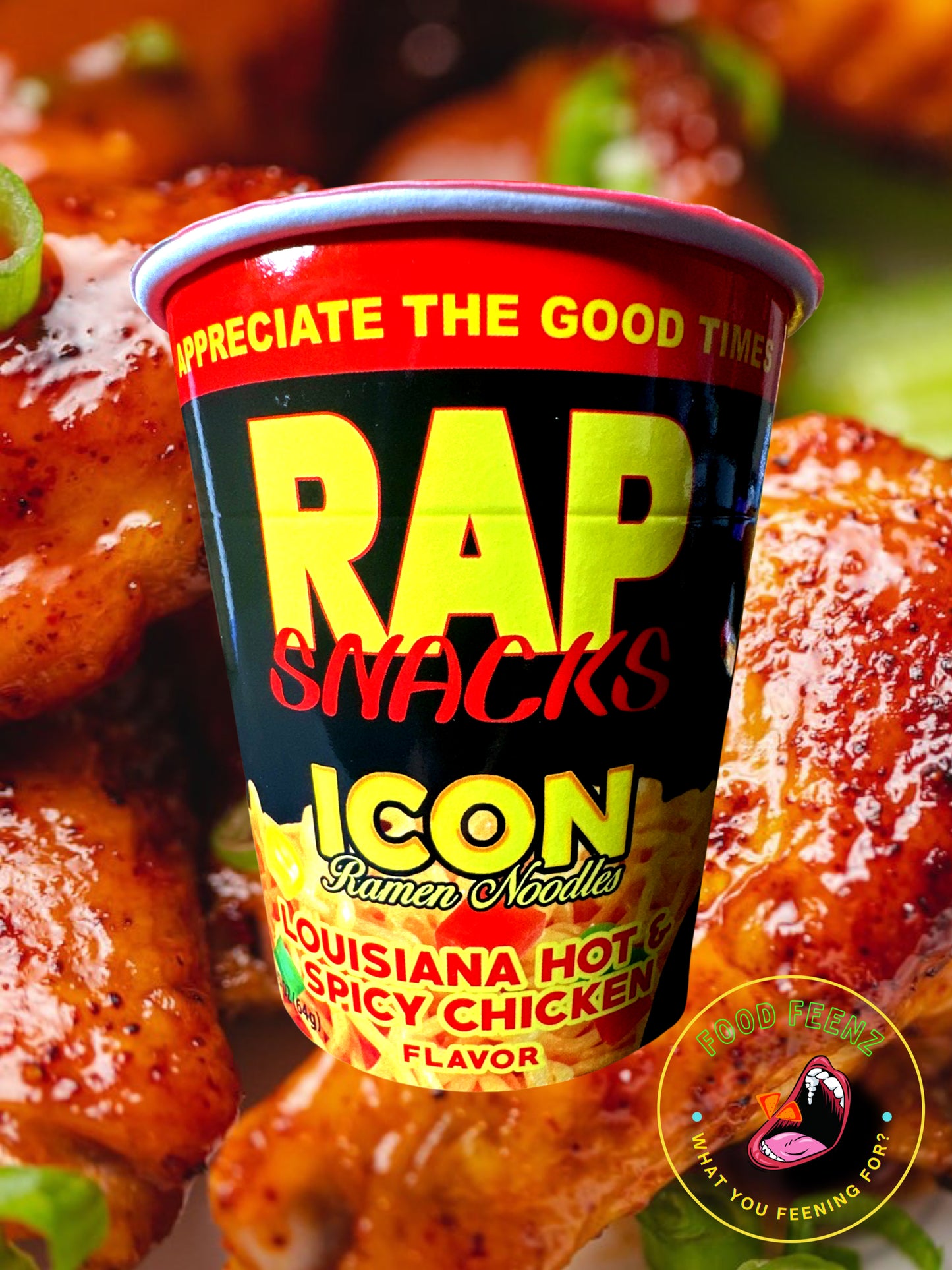 RAP SNACKS Boosie Louisiana Hot & Spicy Chicken Ramen Noodles Flavor