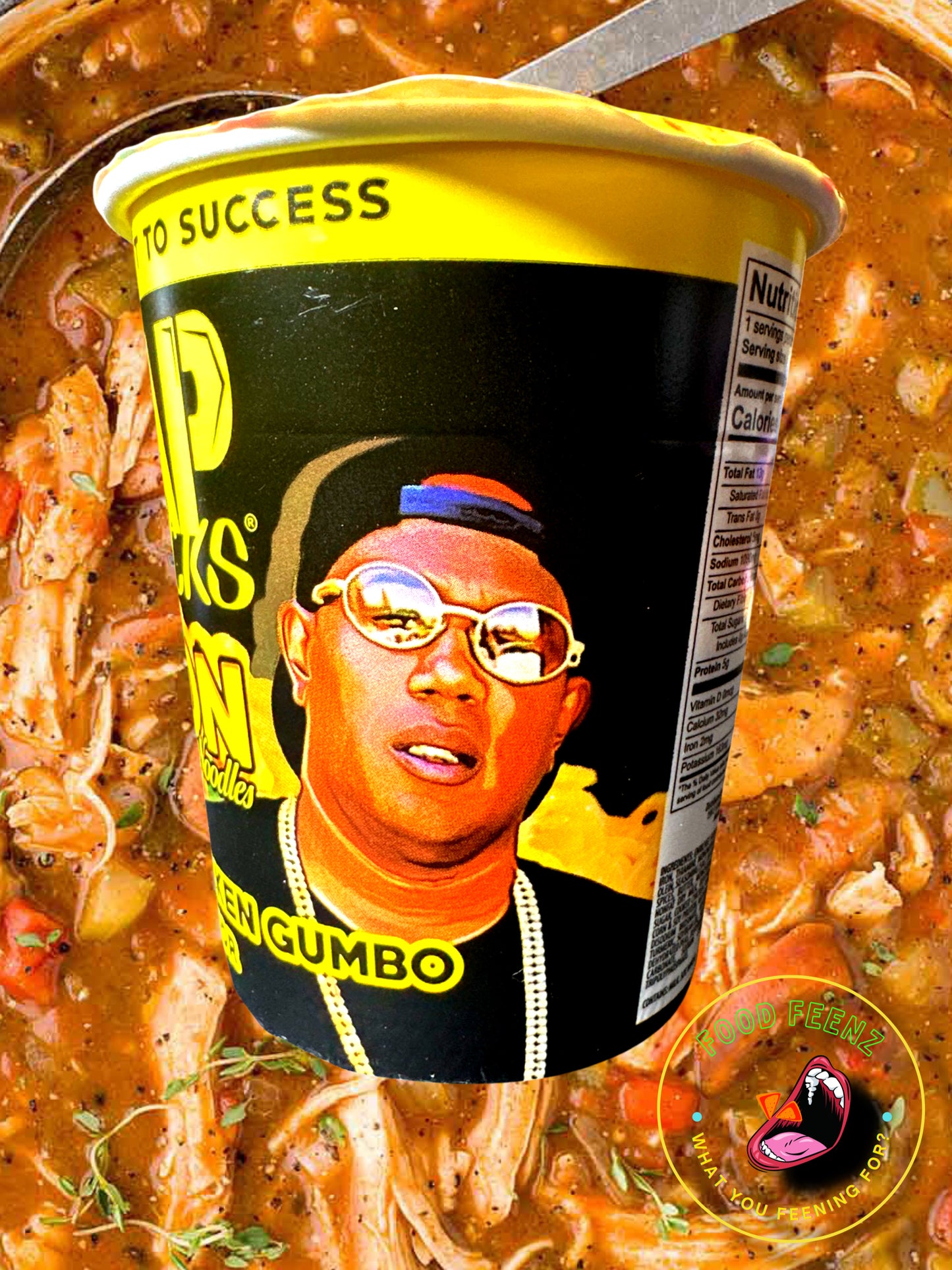 RAP SNACKS Master P Creamy Chicken Gumbo Ramen Noodles Flavor
