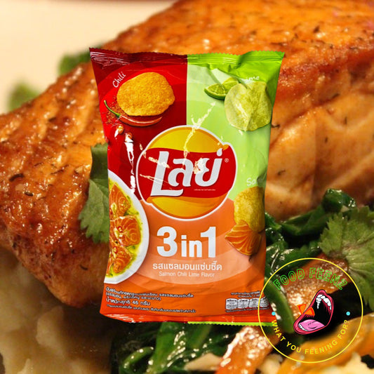 Lay's 3 in 1 Salmon Chili Lime Flavor (Thailand)